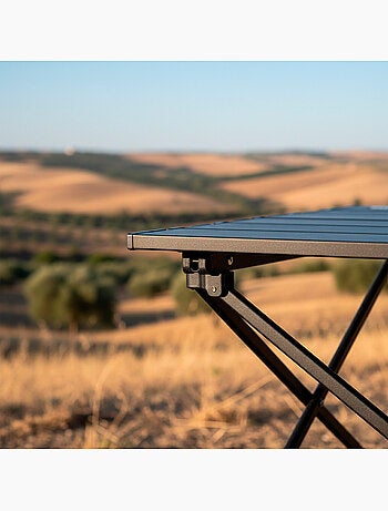 Aktive camping table de camping pliante avec mécanisme anti-basculement 43x40x31 cm