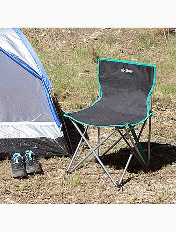 Aktive chaise de camping pliante 43x43x71 cm avec poignée de transport
