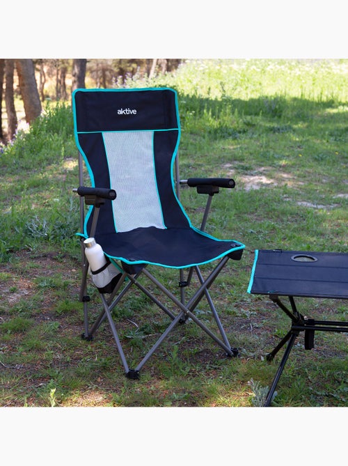 Aktive chaise de camping pliante 48x48x102 cm avec dossier en filet - Kiabi Aktive chaise de camping pliante 48x48x102 cm avec dossier en filet - Kiabi