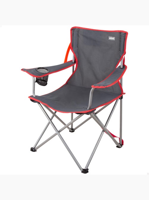 Aktive chaise de camping pliante anthracite avec poignée 47x47x82 cm - Kiabi