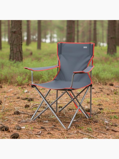 Aktive chaise de camping pliante anthracite avec poignée 47x47x82 cm - Kiabi