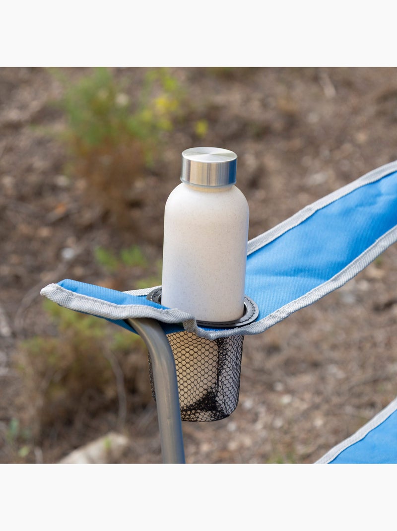 Aktive chaise de camping pliante avec porte-gobelet Bleu - Kiabi
