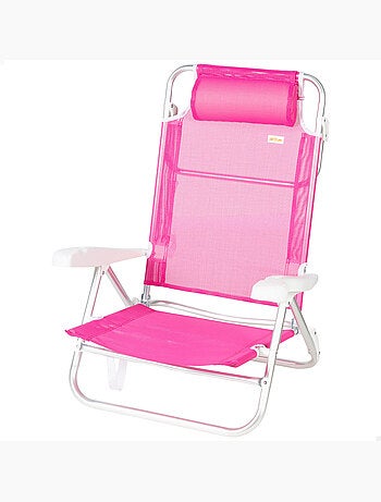 Aktive chaise de plage basse multiposition 47x49x82 cm