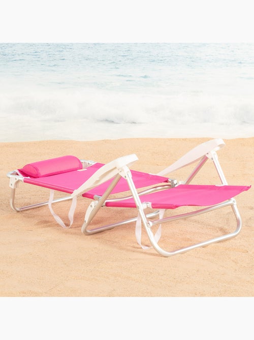 Aktive chaise de plage basse multiposition 47x49x82 cm - Kiabi