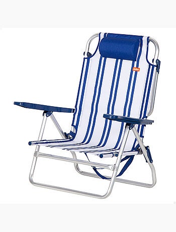Aktive chaise de plage basse multiposition 48x45x83 cm