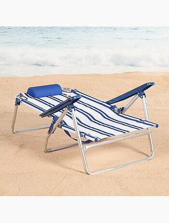 Aktive chaise de plage basse multiposition 48x45x83 cm