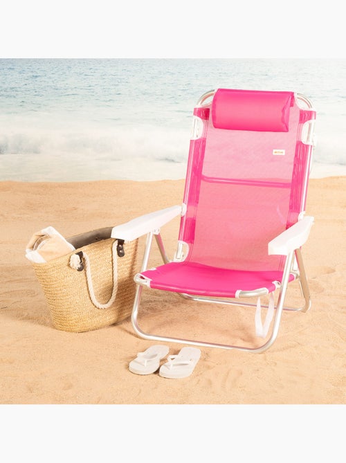 Aktive chaise de plage basse multiposition 48x46x84 cm - Kiabi Aktive chaise de plage basse multiposition 48x46x84 cm - Kiabi