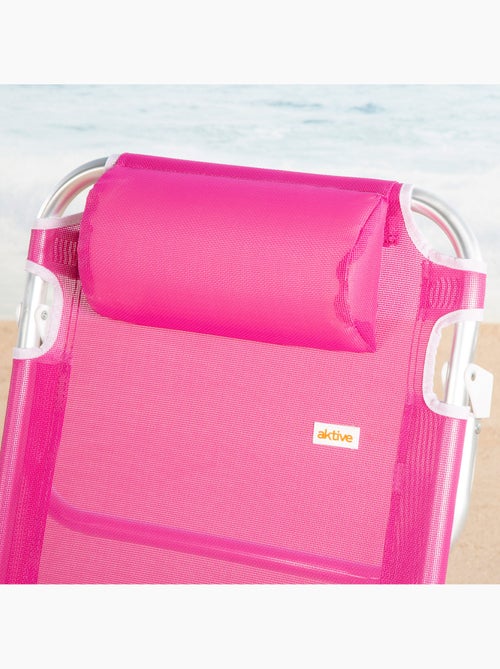 Aktive chaise de plage basse multiposition 48x46x84 cm - Kiabi Aktive chaise de plage basse multiposition 48x46x84 cm - Kiabi