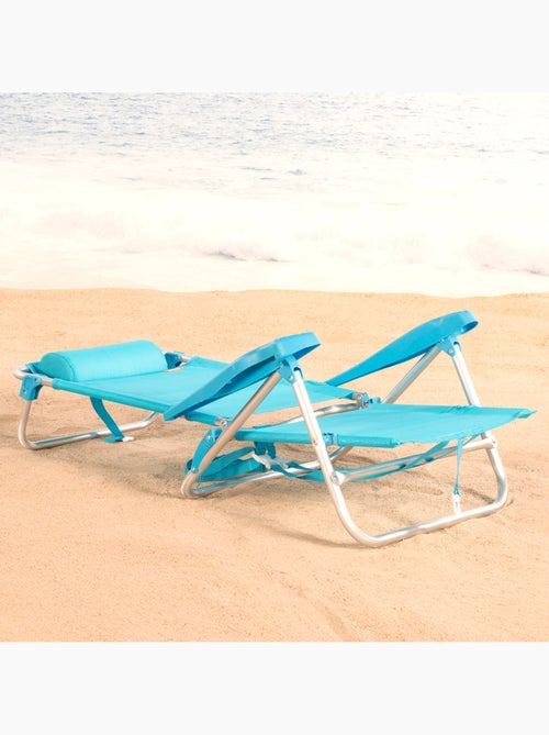 Aktive chaise de plage basse multipositions 47x49x82 cm - Kiabi Aktive chaise de plage basse multipositions 47x49x82 cm - Kiabi