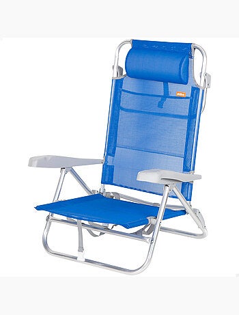 Aktive chaise de plage basse multipositions 47x49x82 cm gomera
