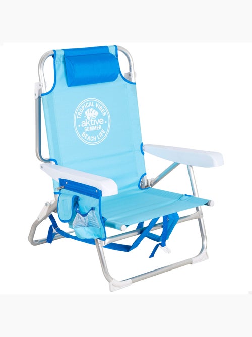 Aktive chaise de plage basse multipositions type sac à dos 50x54x80 cm - Kiabi