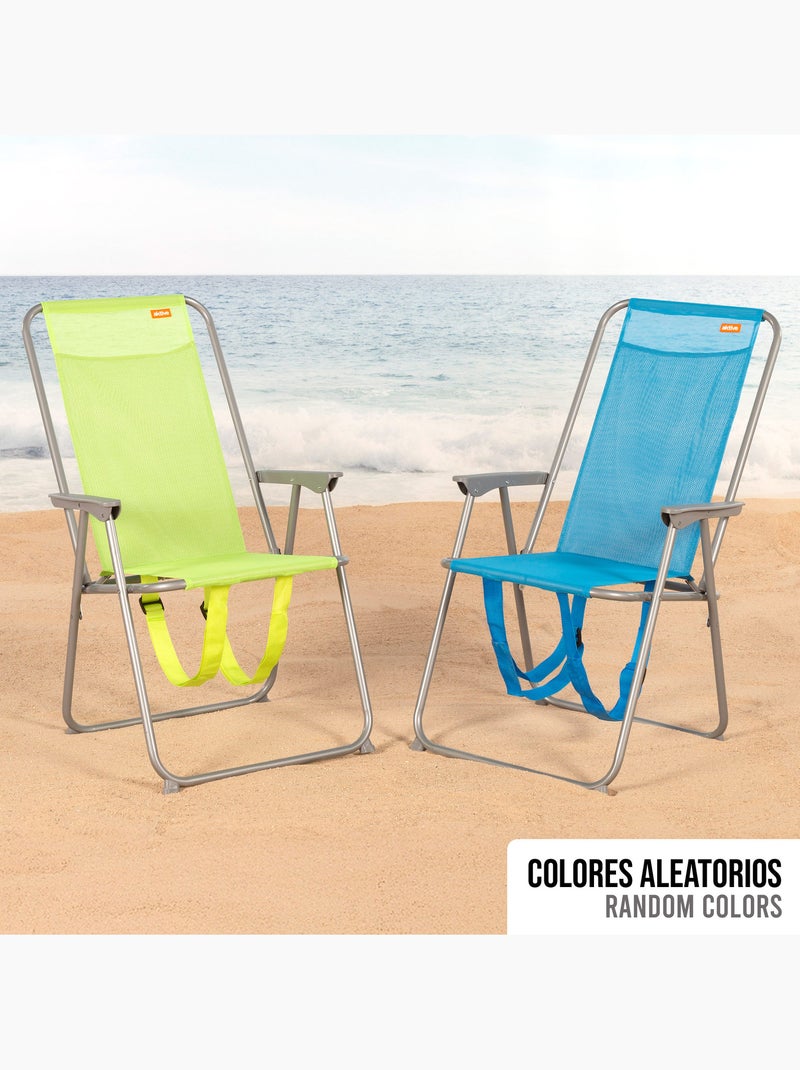 Aktive chaise de plage pliable 44x42x88 cm assortie Bleu - Kiabi