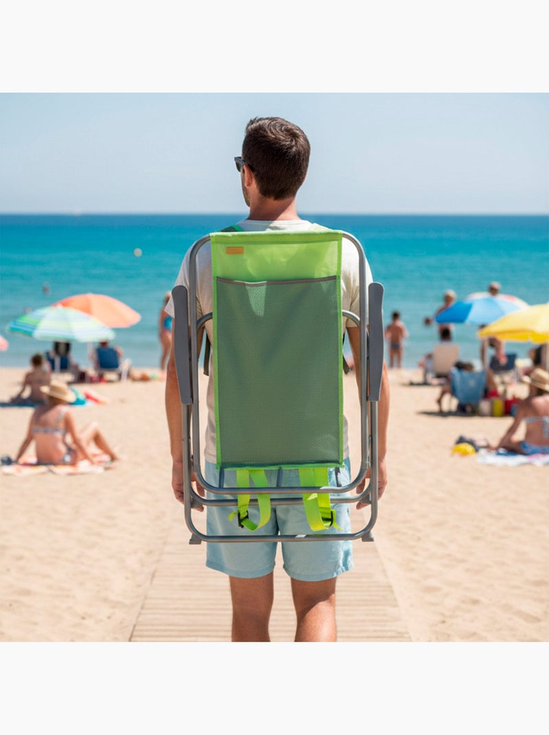 Aktive chaise de plage pliable 44x42x88 cm assortie Bleu - Kiabi
