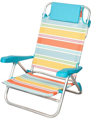 Aktive chaise de plage pliante 8 positions 50x48x80 cm
