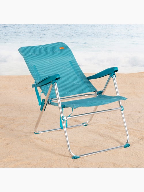 Aktive chaise de plage pliante multipositions 47x62x90 cme avec poignée - Kiabi