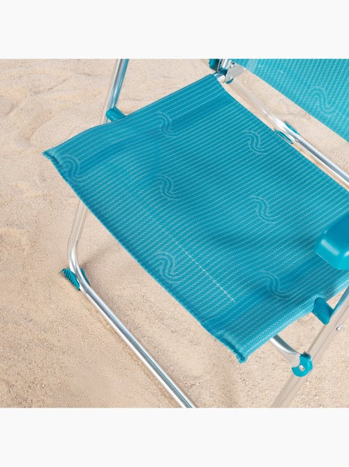Aktive chaise de plage pliante multipositions 47x62x90 cme avec poignée - Kiabi