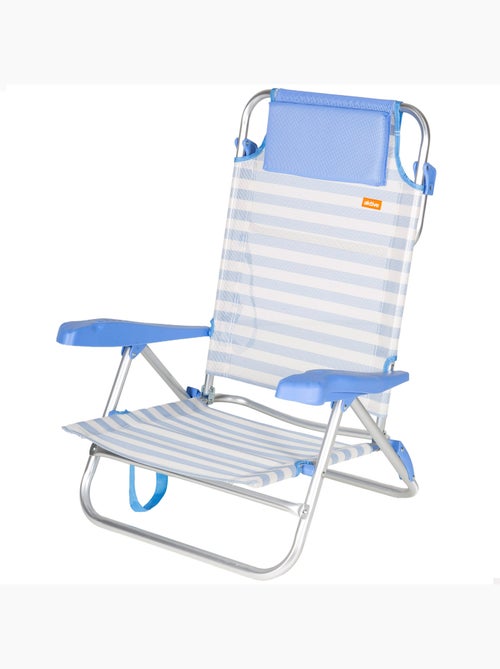 Aktive chaise de plage pliante multipositions 48x50x80 cm avec poignée - Kiabi