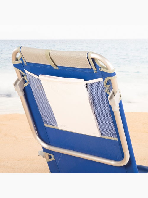 Aktive chaise de plage pliante multipositions 50x50x88 cm coussin et poignée - Kiabi