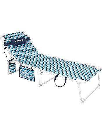 Aktive chaise longue de plage multi-positions 200x70x88 cm