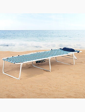 Aktive chaise longue de plage multi-positions 200x70x88 cm