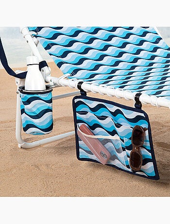 Aktive chaise longue de plage multi-positions 200x70x88 cm
