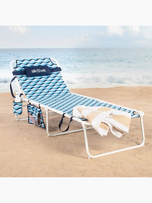 Aktive chaise longue de plage multi-positions 200x70x88 cm - Kiabi