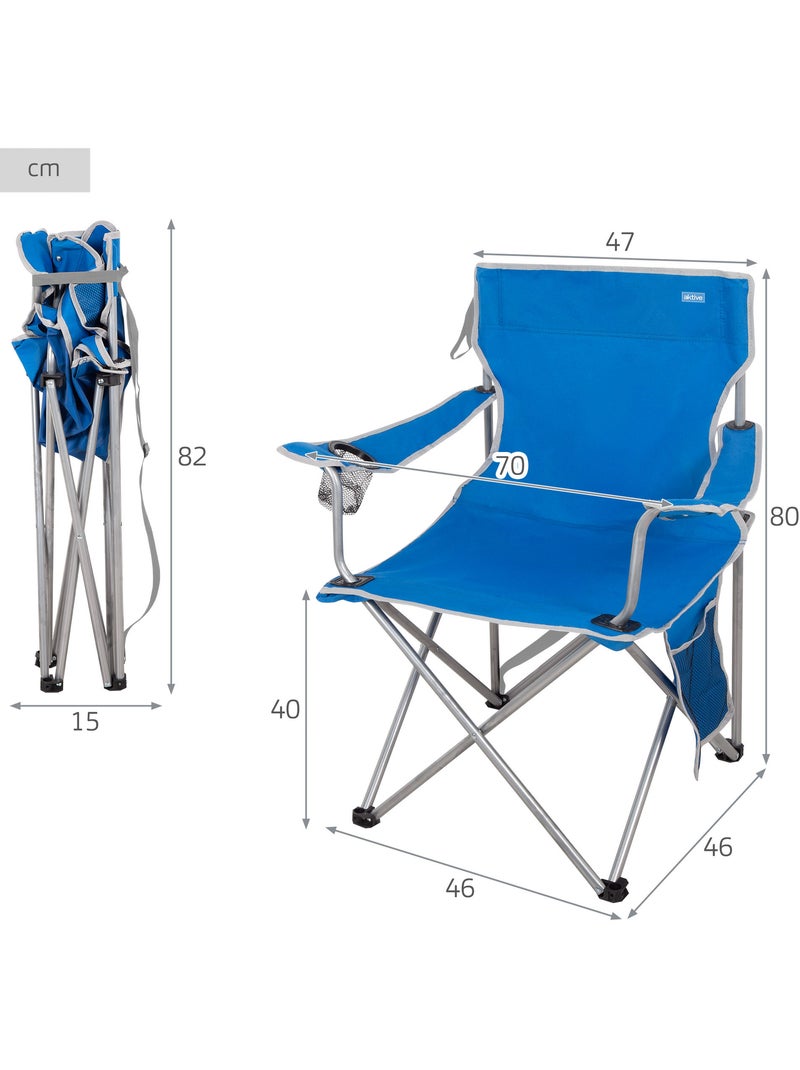 Aktive chaise pliante anti-basculement Bleu - Kiabi
