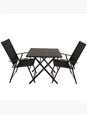 Aktive ensemble de jardin pliant avec table (75x75x70 cm) et 2 chaises (47x64x95 cm)