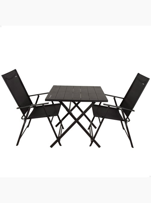 Aktive ensemble de jardin pliant avec table (75x75x70 cm) et 2 chaises (47x64x95 cm) - Kiabi