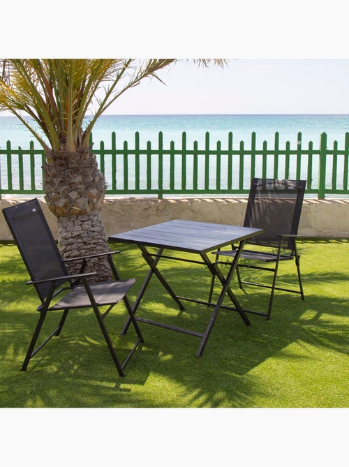 Aktive ensemble de jardin pliant avec table (75x75x70 cm) et 2 chaises (47x64x95 cm) - Kiabi