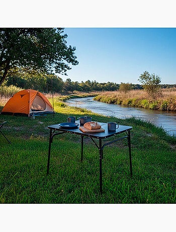 Aktive housse de table de camping pliante antidérapante avec système de nivellement