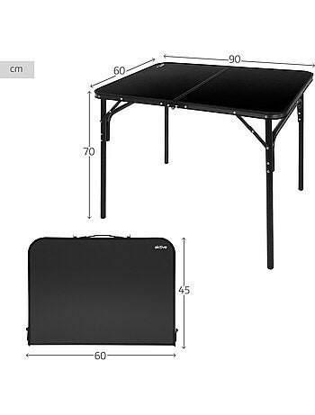 Aktive housse de table de camping pliante antidérapante avec système de nivellement