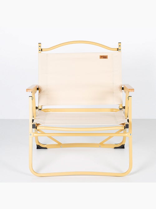 Aktive lot de 2 chaises de glamping 47x42x62 cm couleur crème avec poche - Kiabi