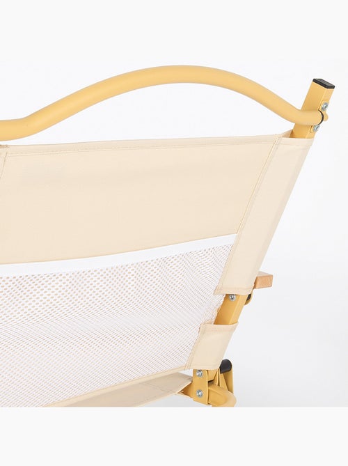 Aktive lot de 2 chaises de glamping 47x42x62 cm couleur crème avec poche - Kiabi