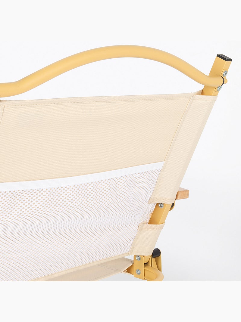 Aktive lot de 2 chaises de glamping 47x42x62 cm couleur crème avec poche Crème - Kiabi