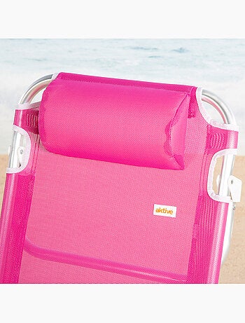 Aktive lot de 2 chaises de plage basses multipositions 48x46x84 cm