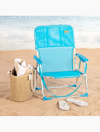 Aktive lot de 2 chaises de plage pliantes 44x40x72 cm avec poignée