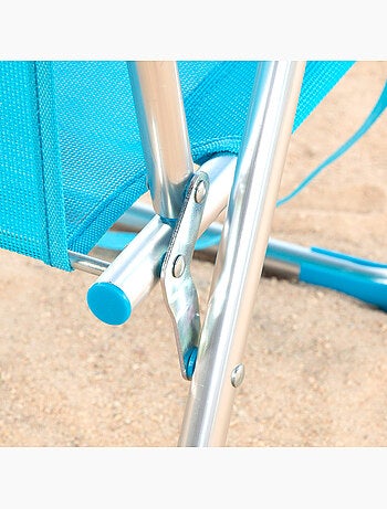 Aktive lot de 2 chaises de plage pliantes 44x40x72 cm avec poignée