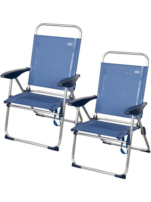 Aktive lot de 2 chaises de plage pliantes 48x60x100 cm 4 positions - Kiabi
