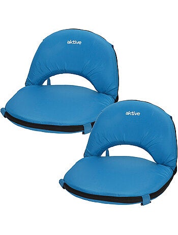 Aktive lot de 2 sièges pliants 64x24x5,5 cm avec dossier réglable