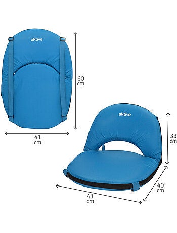Aktive lot de 2 sièges pliants 64x24x5,5 cm avec dossier réglable