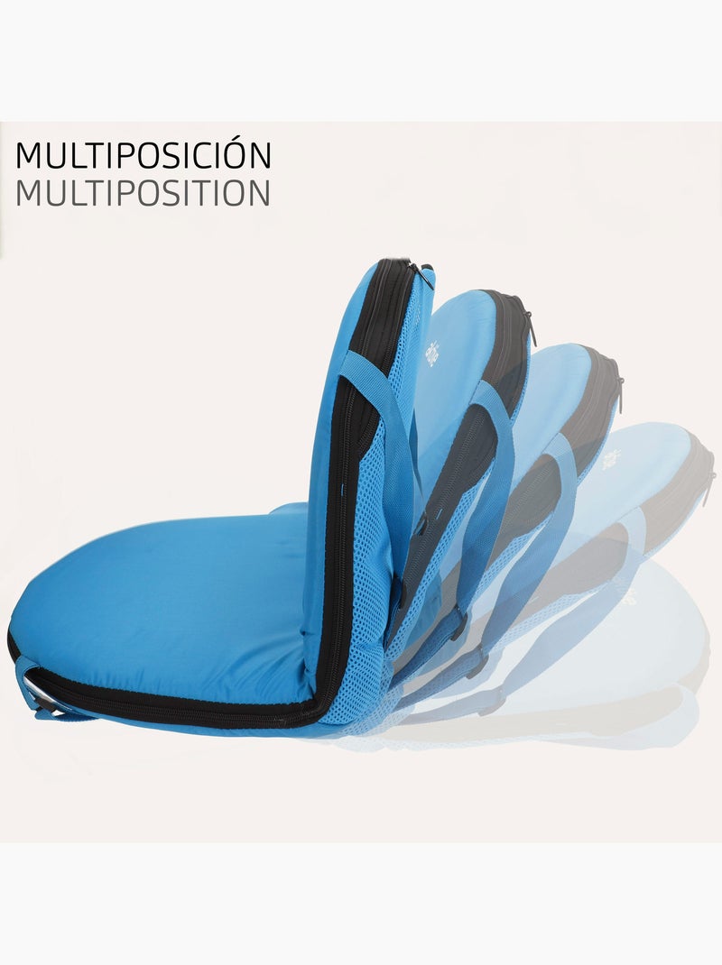 Aktive lot de 2 sièges pliants 64x24x5,5 cm avec dossier réglable Bleu - Kiabi