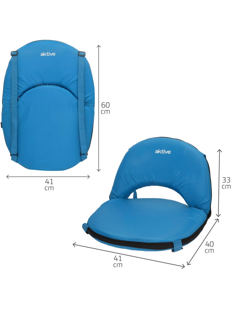 Aktive lot de 2 sièges pliants 64x24x5,5 cm avec dossier réglable Bleu - Kiabi