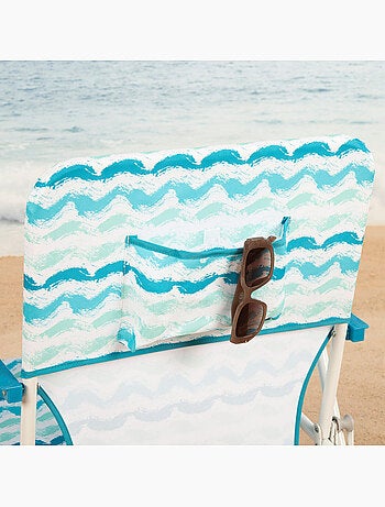 Aktive pack 2 chaises de plage pliantes basses 45x40x70 cm