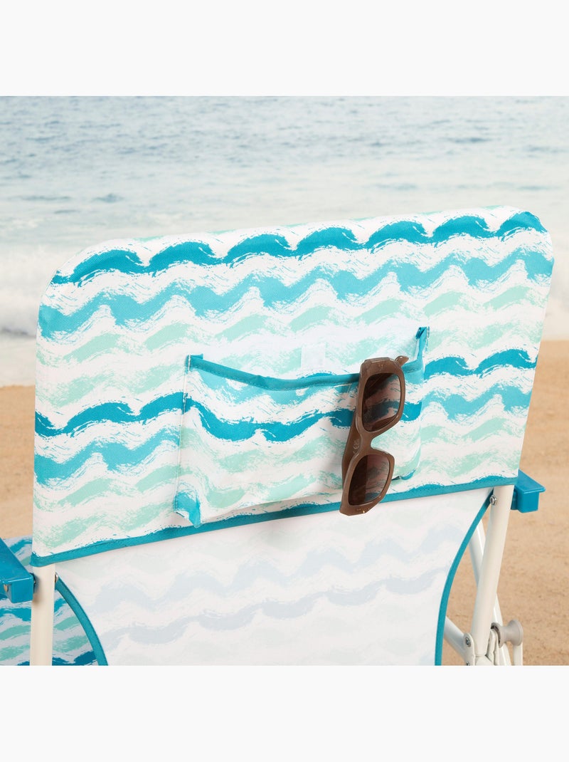 Aktive pack 2 chaises de plage pliantes basses 45x40x70 cm Bleu - Kiabi