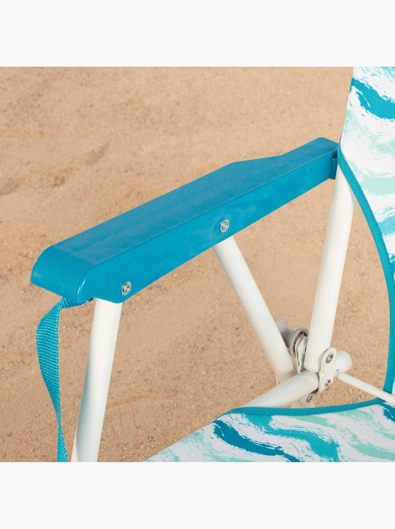 Aktive pack 2 chaises de plage pliantes basses 45x40x70 cm Bleu - Kiabi