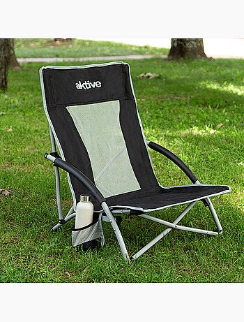 Aktive pack 4 chaises pliantes de camping 50x51x67 cms avec sous-verres