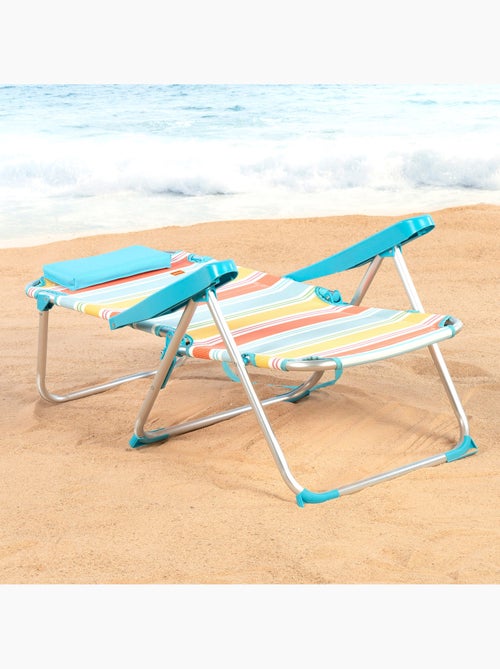 Aktive pack de 2 chaises de camping pliantes de luxe 48x60x90 cm 5 positions avec dossier - Kiabi
