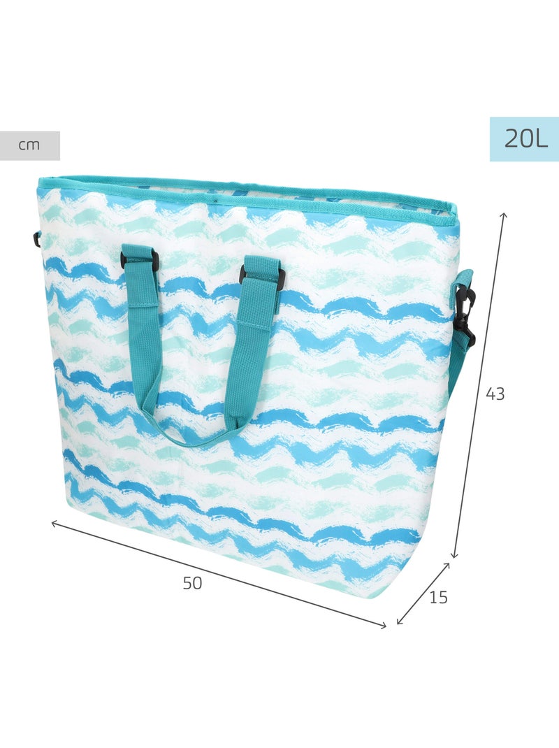 Aktive pack plage : chaise basse (45x40x70 cm) + glacière portable 20 litres Bleu - Kiabi