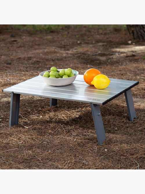 Aktive petite table de camping pliante ultralégère en aluminium 55x41x20 cm - Kiabi